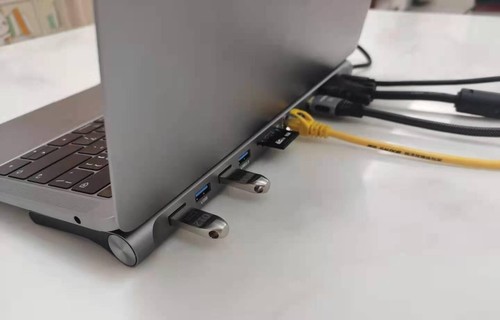 USB-C Docking Station Hub 4K Dual Display, 100W PD, RJ45, VGA for Laptop - Picture 4 of 7
