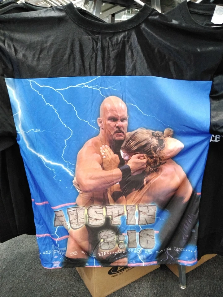 NWT Stone Cold Steve Austin WWF All Over Print Jersey Shirt  Attitude Era XL - Image 3 of 3