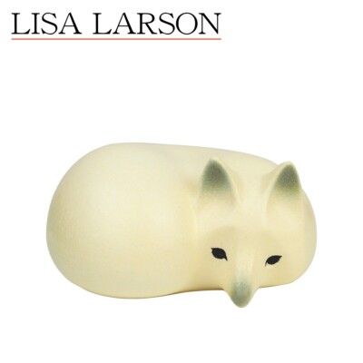 Gustavsberg Lisa Larson White Fox Little Zoo Skansen Made in