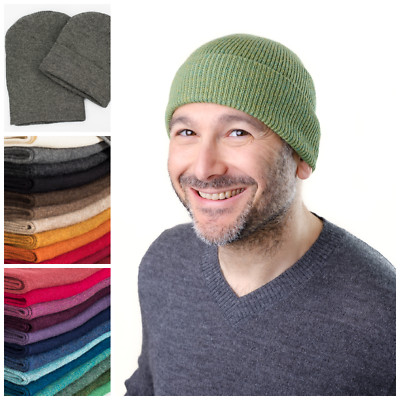 Alpaca Hat MANY COLOURS Mens Alpaca Wool de Colores Woolly Beanie Knit Cap