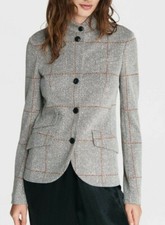  575 NWT RAG BONE Sz2 SLADE VISCOSE CHECK BLAZER JACKET BLACK/WHITE