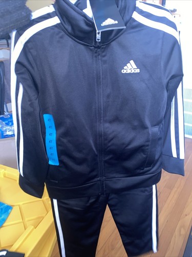Boys Two-piece Adidas Outfit Size 4T Track Pants / Full Zip Track Jacket |B17 - Picture 6 of 6
