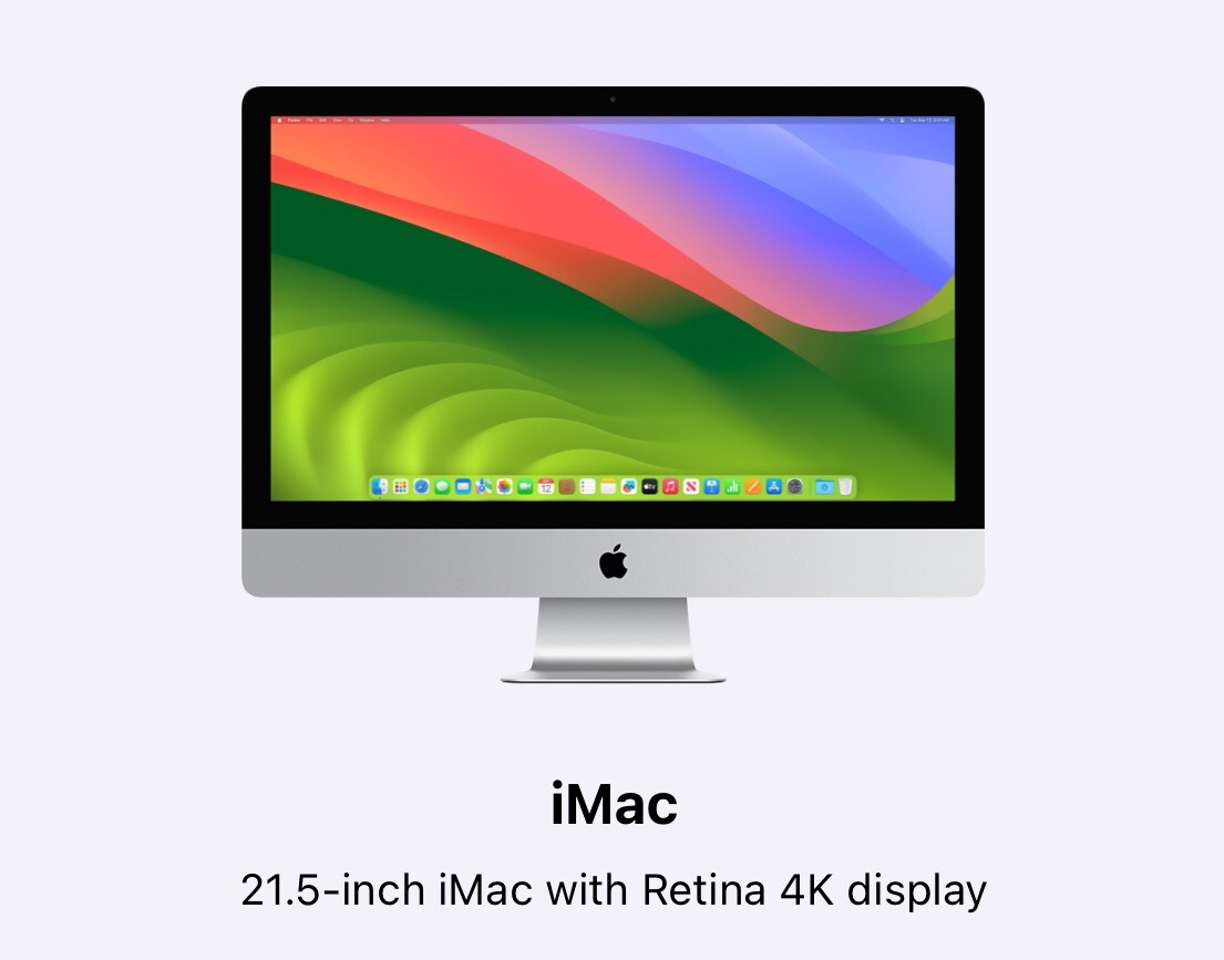 Apple iMac with 21.5in Retina 4K display (1TB Fusion Drive, Intel