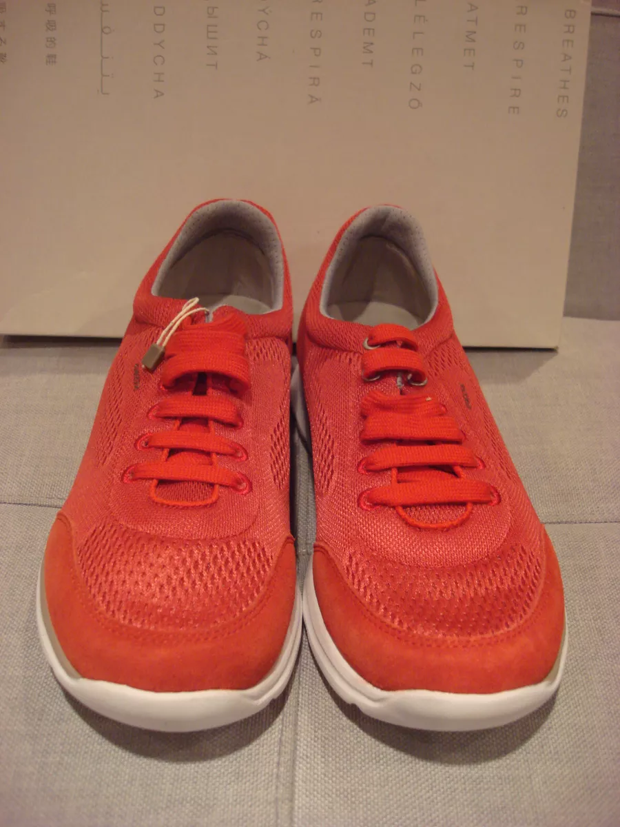 GEOX U DAMIAN B MEN&#039;S &amp; SUEDE U720HB RED SHOES SIZE 11 - BRAND NEW | eBay