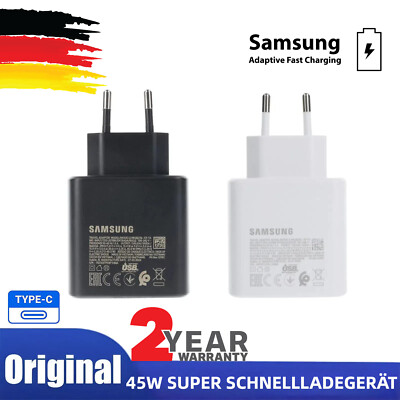 Genuine Samsung Schnellladegerät 45W USB C Galaxy S25 S24 Ultra S23+ S22 5G N20 