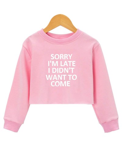 T-shirt grafica crop top ragazza manica lunga 10-11 anni blusa girocollo 150 - Foto 12 di 17