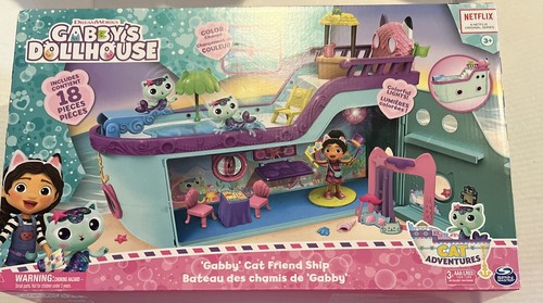 Gabby’s Dollhouse, Gabby Cat Friend Ship Cruise Ship Toy Vehicle Playset NEW