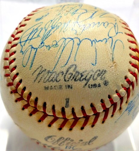 1973 SAN FRANCISCO GIANTS SIGNED BASEBALL 17 SIGNATURES 8/16/1973 VS PHILLIES - Picture 6 of 7