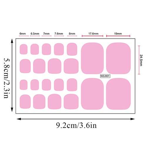 Nail Wraps Polish Art Foot Sparkling Glitter Nail Toe / Stickers Full Cover Full - Foto 2 di 26
