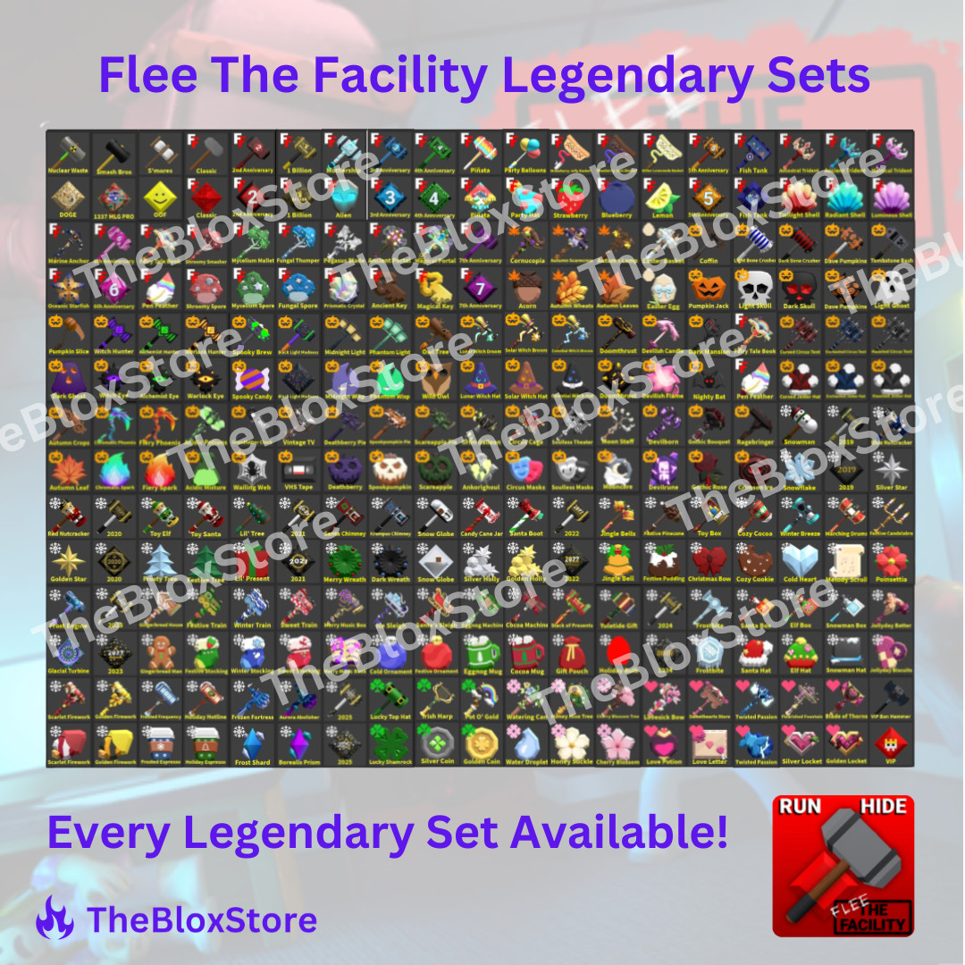 Juegos FTF Flee The Facility [ ¡Todos los legendarios disponibles! ¡Entrega rápida! ]