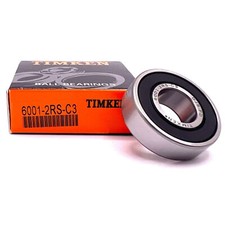 TIMKEN 6001-2RS/C3 DEEP GROOVE BALL BEARING, RUBBER SEALED 12x28x8mm
