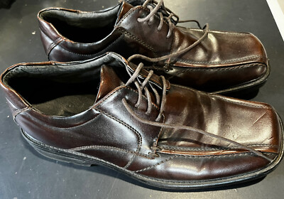 Men’s Via Europa Scranton Brown Faux Leather Dress Lace Up Loafer Size 10 Leather Lace up brown-1161 – Corix Leather main image 4