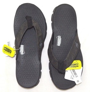 SKECHERS Men's Goga mat Technology Flip flops Gray/Black SZ 10 FREE SHIPPING | eBay