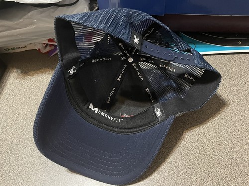 New! Blue Cobblestone Auto Spa Spyder trucker hat snapback cap snap back mesh M - Picture 7 of 9