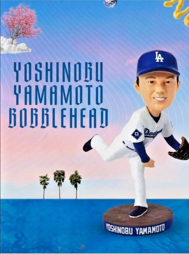 Yoshi Yoshinobu Yamamoto 2024 LA Dodgers Bobblehead SGA | eBay