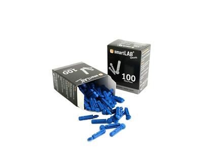 smartLAB Lancet Box mit 100 Lanzetten in einem Box | Blutzucker Lanzetten 28G 