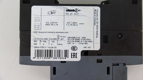 Siemens Leistungsschalter 3RV1011-1GA15 TOP ZUSTAND - Bild 4 von 4