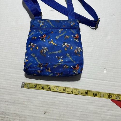 Walt Disney Parks Goofy Mickey Messenger Crossbody Purse Bag Front Zip Blue - Picture 7 of 7