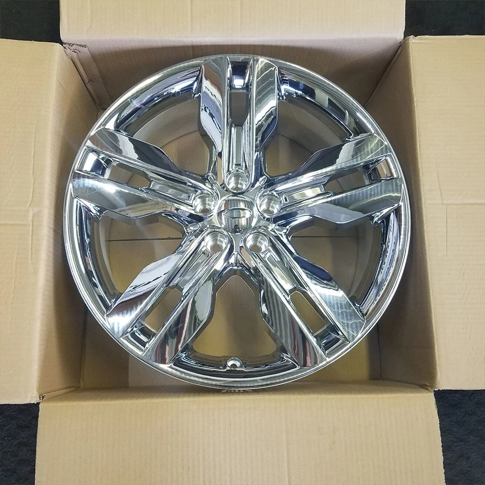 Llanta de repuesto cromada 3847 para Ford Edge diseño OEM 20" 20x8 2011-2014 Foto 3 de 4