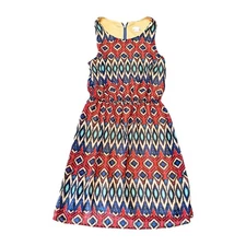 Xhilaration Woman’s Sleeveless Summer Midi Dress Size XS Diamond Print Lined