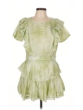 LoveShackFancy Women Green Cocktail Dress L