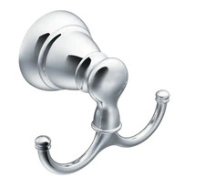 MOEN Banbury Chrome Finish Double Robe Towel Hook Bathroom Shower - Y2603CH