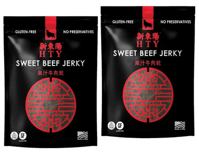 2-PACK HTY Sweet Beef Jerky, Gluten-Free, 14 Oz each bag