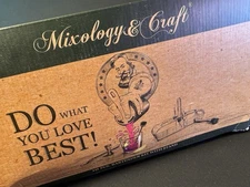 MIXOLOGY AND CRAFT 10PC BARTENDER KIT WITH STAND GUN METAL GRAY COLOR