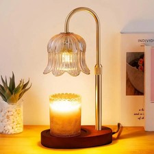 Candle Warmer Lamp with Timer Dimmer,Heat Adjustable,Wax Melt Warmer with 2 Bulb