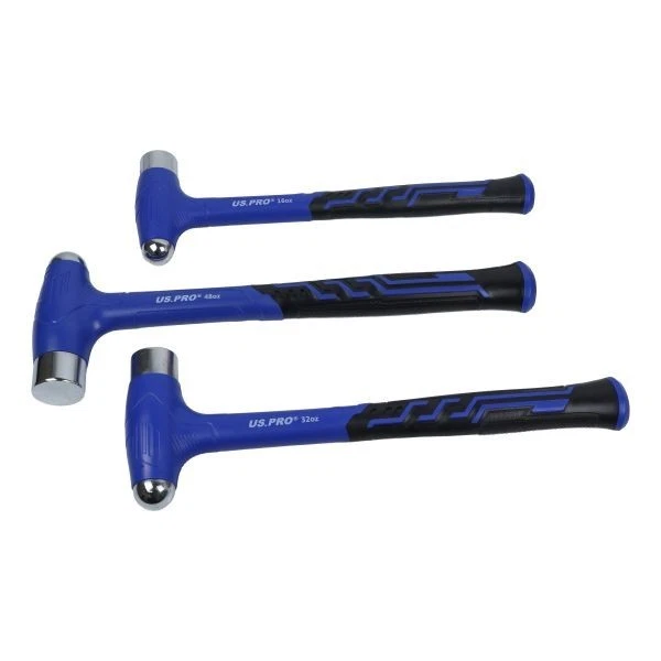 US PRO 3PC DEAD BLOW BALL PEIN HAMMER SET 16OZ 32OZ 48OZ - Image 2 of 3