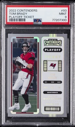 2022 PANINI CONTENDERS PLAYOFF TICKET #93 TOM BRADY 5/199 PSA 9