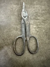 Vintage WISS V-13 USA Made Drop Forged Solid Steel Tin Snips 7" Long