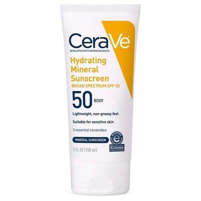 CeraVe - Hydrating Mineral Sunscreen  - 50 SPF NEW EXP 10/2026