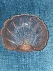Vintage Pink Depression Glass Textured Shell Dish