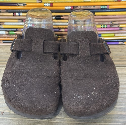 Zoccoli donna Birkenstock Boston scamosciati taglia 8/39 HOBO hippie - Foto 3 di 7