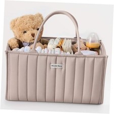 Baby Diaper Caddy Organizer, Stylish Storage Basket for Newborn Sand