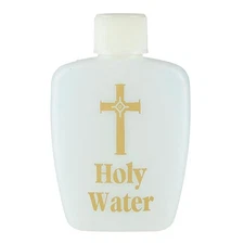 Luminous Holy Water Bottle (N1150) Holds 2 oz -Flip Top- Screw On Cap