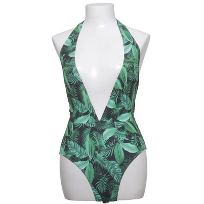 Primark Cares, Badeanzug, Größe: 38, Grün/Schwarz, Elasthan/Polyester #rpC
