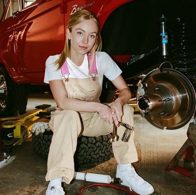 NWT Ford x Sydney Sweeney Dickies Bib Overalls size Medium | eBay