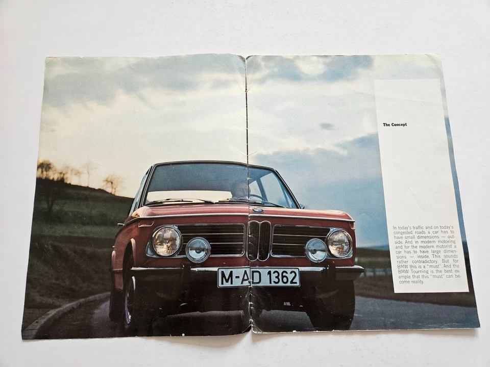 BMW 1600 1800 2000 TII TOURING FOLLETO DE VENTAS 1971 1972 Foto 2 de 4