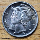 1944 Mercury Silver Dime AU-BU #AB769