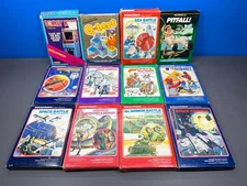 INTELLIVISION LOT OF 12 BOXED GAME GAMES DONKEY KONG Q BERT PITFALL DUNGEONS