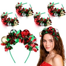 6 Pcs Christmas Headband Xmas Ball Hair Hoop Holiday Headdress for Women Adul...