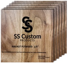 6 PCS Walnut Plywood Sheets 1/8 Inch 3mm 12x12 Inch Laser Cut Wood Burning
