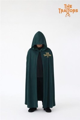 The Traitors Grün Hooded Cloak 1 Piece Costume Unisex Kinder