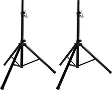 2 MR DJ Heavy Duty PA DJ Speaker Universal Adjustable Height Tripod Stands