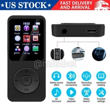 Bluetooth MP4 MP3 Lossless Sport Music Player Support 64GB FM Radio Recorder US