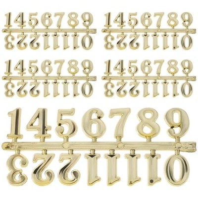 Clock Numerals Kit, DIY Digital Clock Numbers in Gold, 12.8X5.2CM Golden