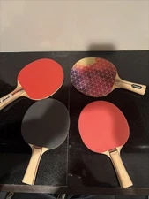 Ping Pong Paddle Lot Of 4 Padded, Stiga (3), Franklin (1)