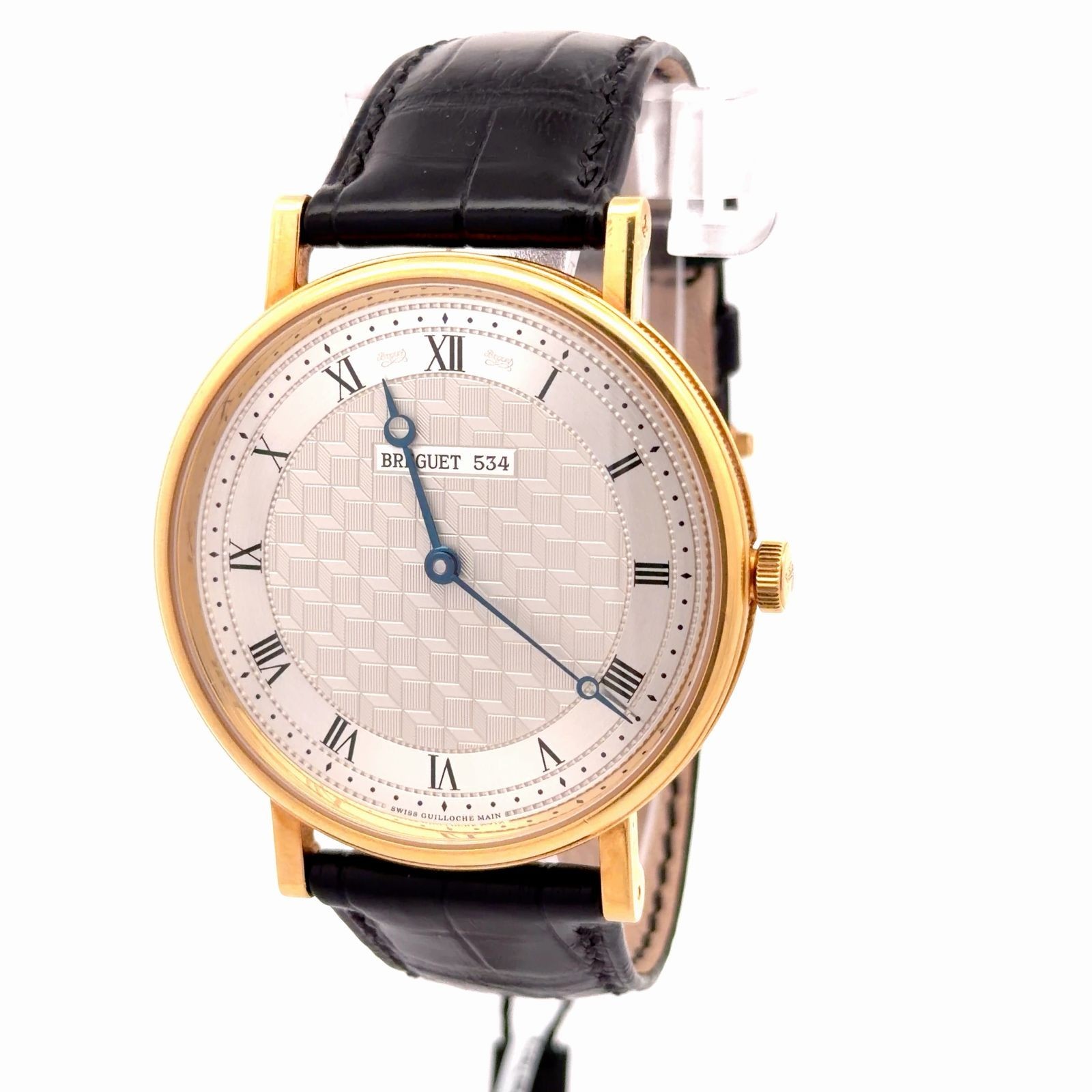Breguet Classique Silver Dial, Black Leather Strap Men's Watch - 5967BA/11/9W6